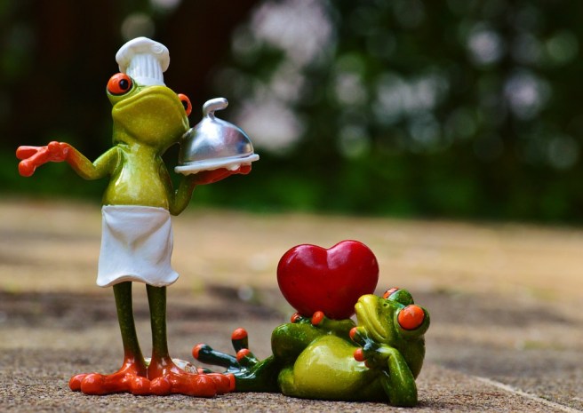 Love Eat Cooking Frog Valentine's Day Kitchen